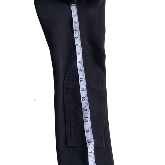 Riding Sport Horse Back Riding Breeches Girls Size Large Black Tan Waist Band - Picture 6 of 11